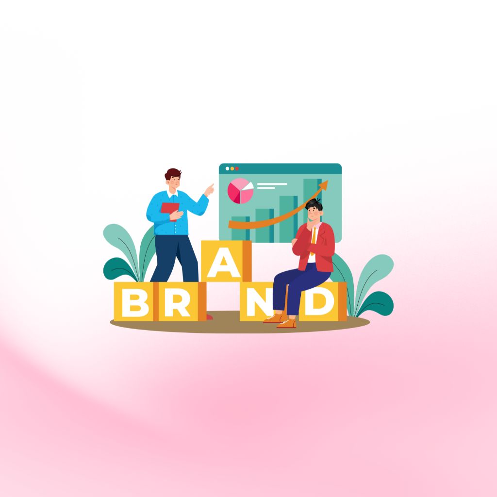 Minimalist 3D geometric shapes and design tools representing professional brand identity services.